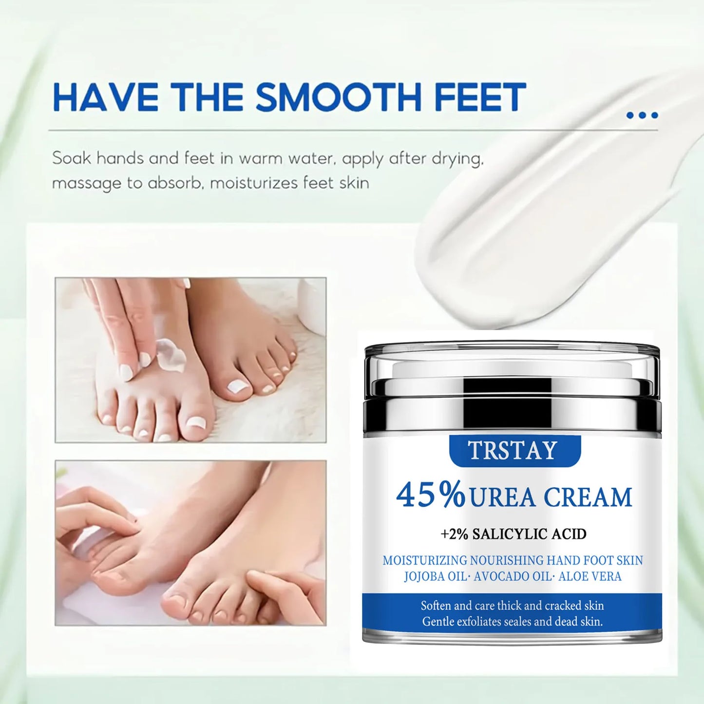 45% Urea Foot & Hand Cream: Callus & Cracked Heel Treatment
