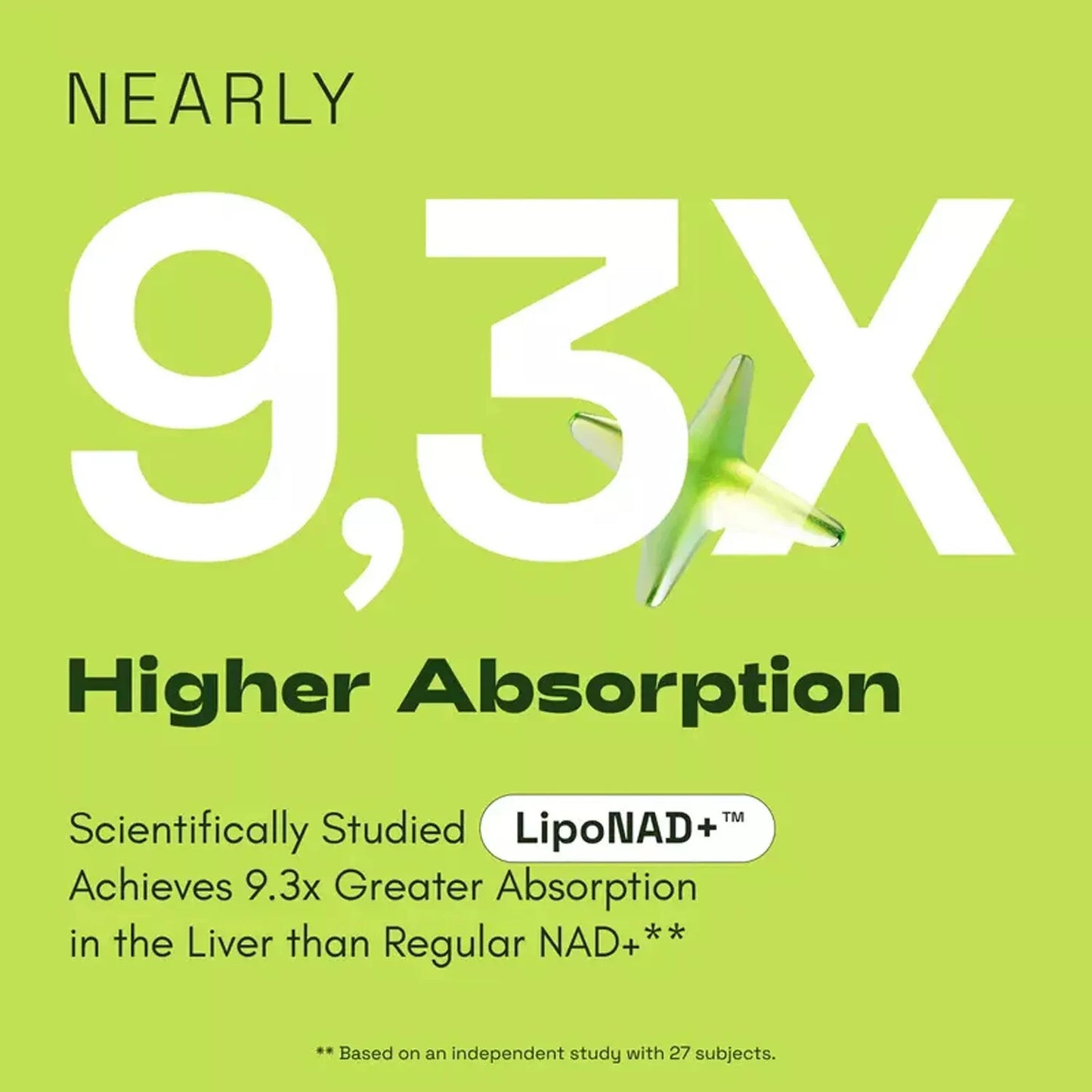 NAD+ Active Adult Supplement Capsules - Anti-Aging, Boost Energy and Focus