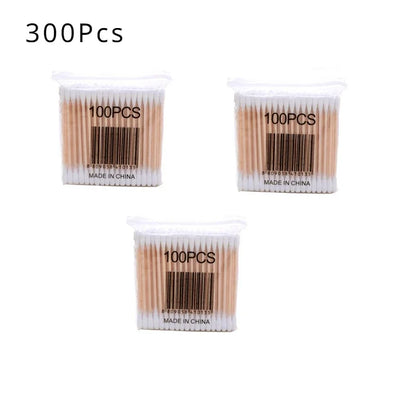 300/500/1000pcs Double Head Cotton Swab Women Makeup Cotton Buds Tip for Wood Sticks Nose Ears Cleaning Health Care Tools