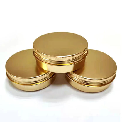 5 10 15 20 30 50 60g Empty Round Portable Aluminum Box Metal Tin Cans DIY Cream Refillable Silver Jar Tea Pot
