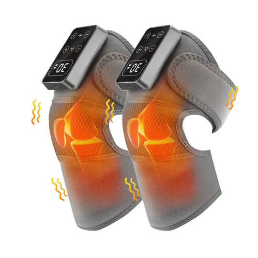 Eletric Knee Massager Heating Pad Vibration Wrap 5 Gears Heat Knee Massage Brace Rechargeable Knee Protector Relief Fatigue Pads