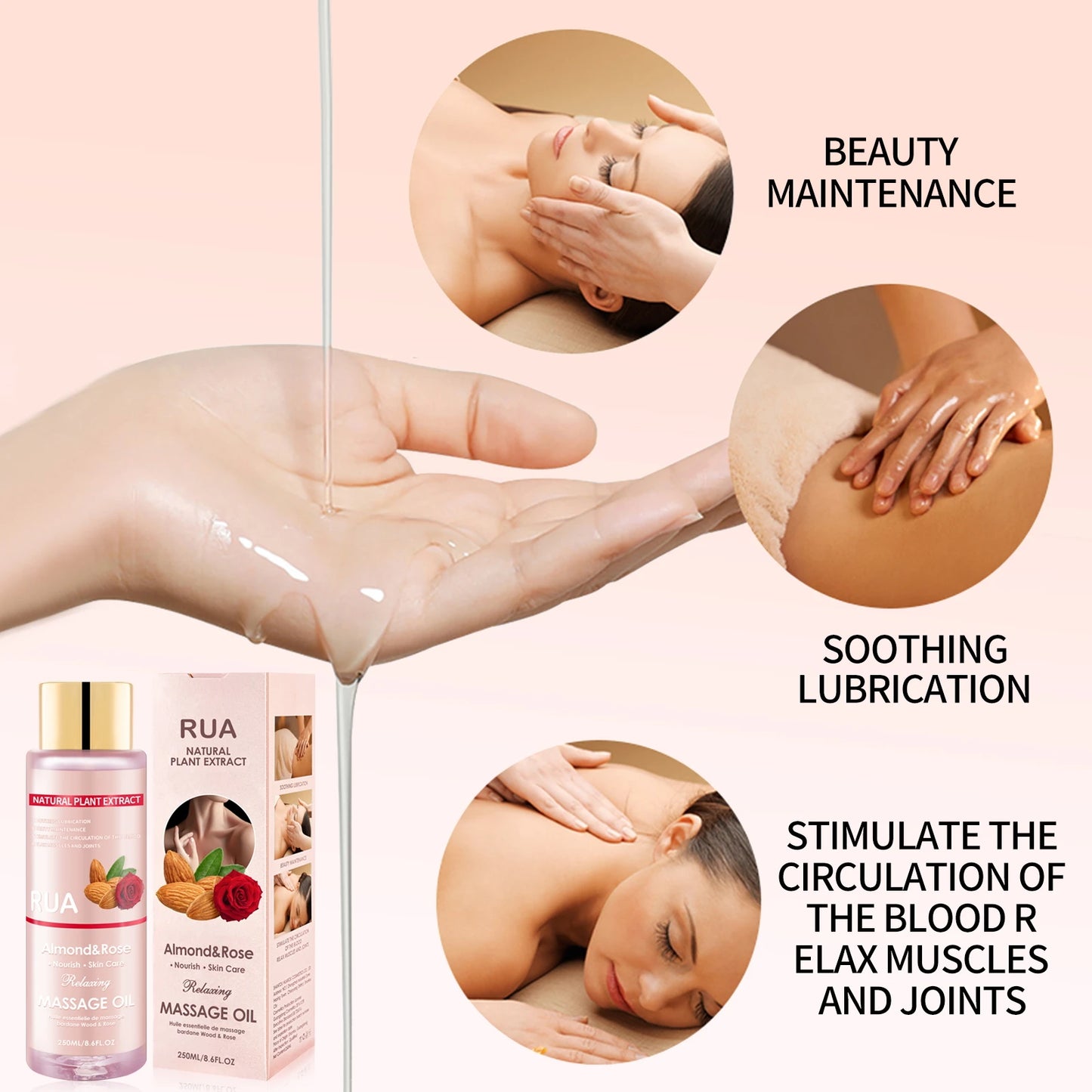 Almond & Rose Luxurious Massage Oil