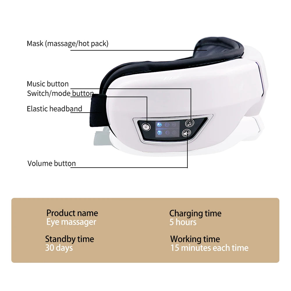 Eye Spa: Heated Eye Massager with Bluetooth