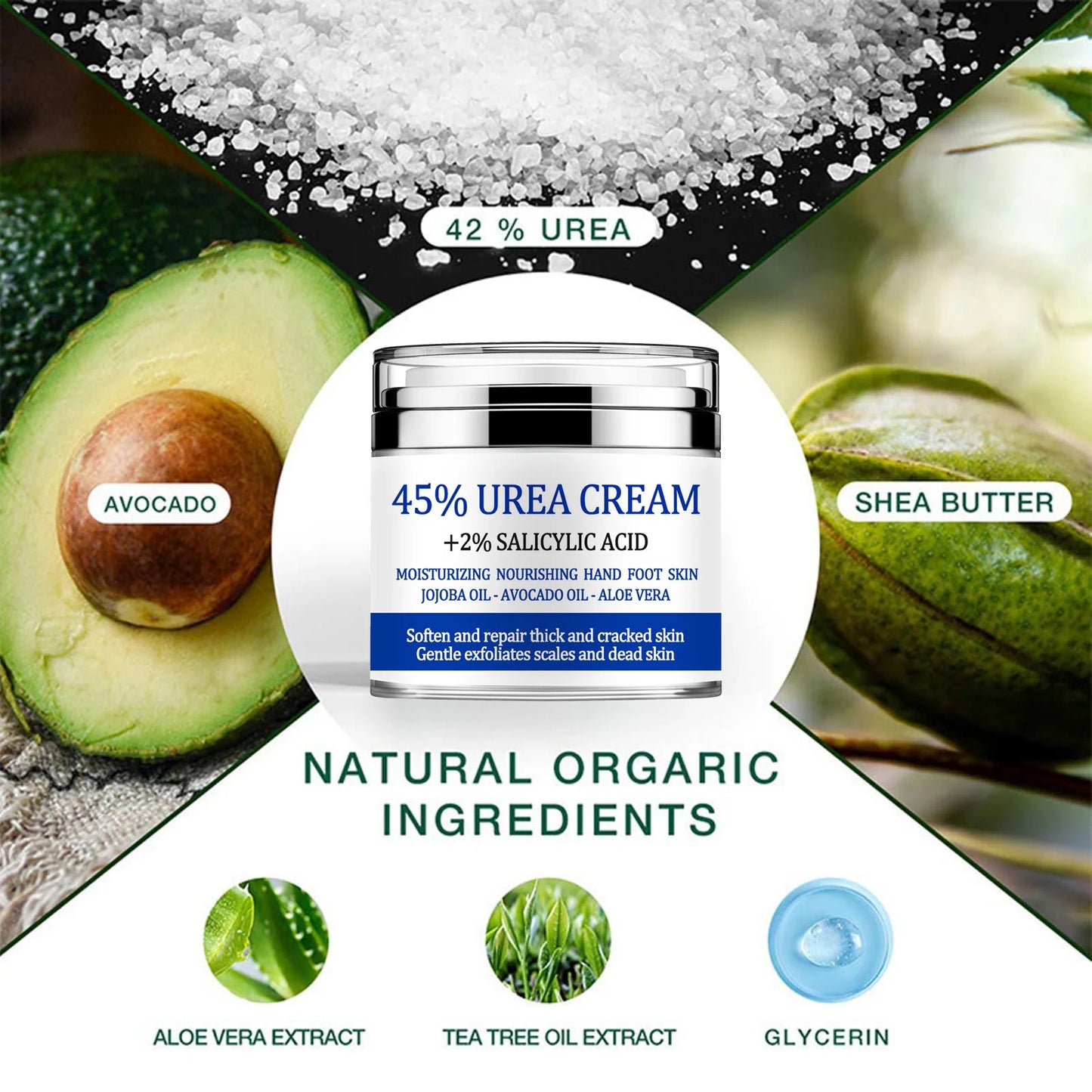 42% Urea Foot Cream for Dry, Cracked Heels