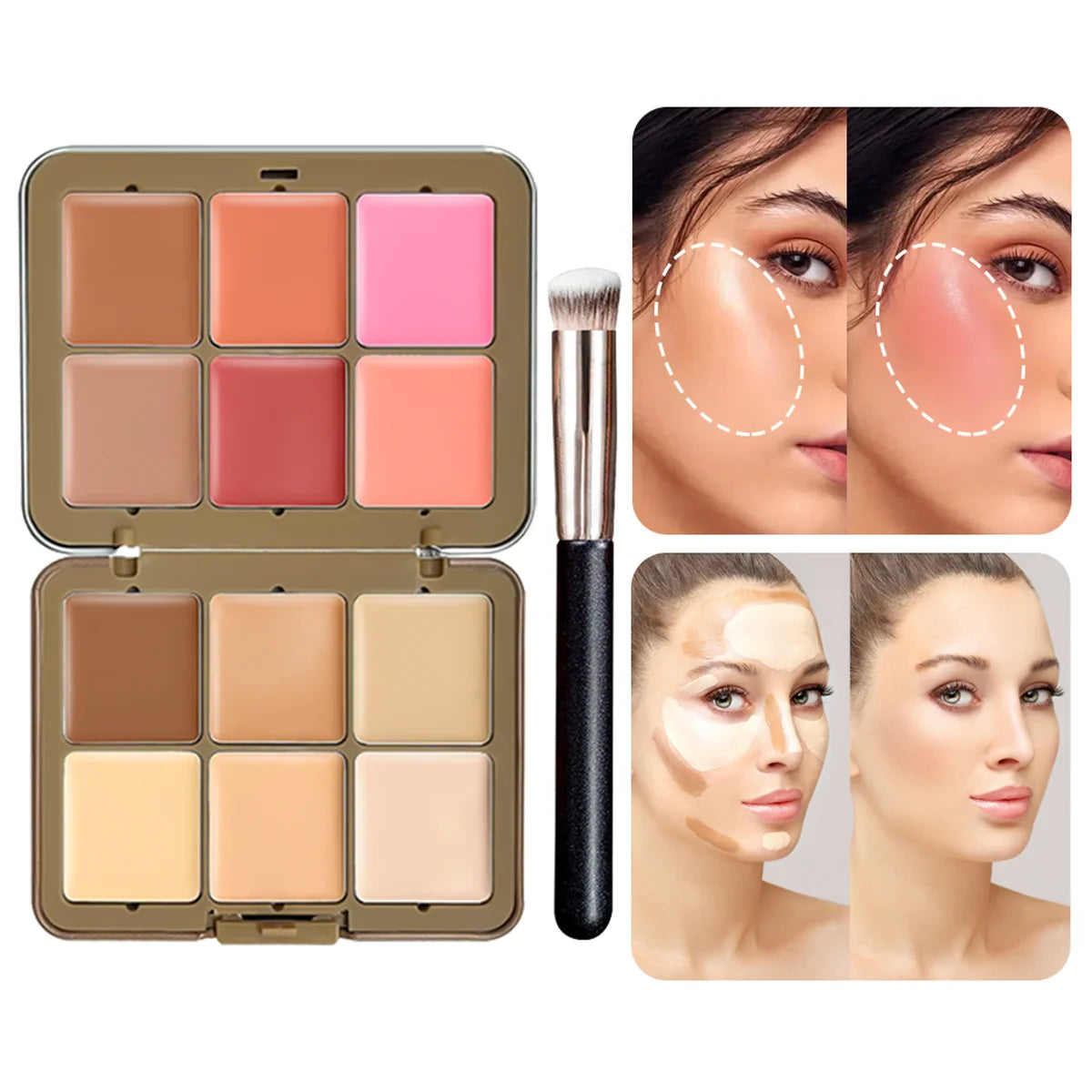 The Plum Blossom All-in-One Palette: Conceal, Brighten & Blush
