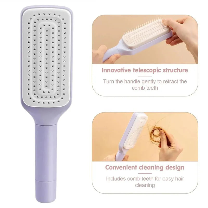 Self-Cleaning Hair & Scalp Massaging Brush