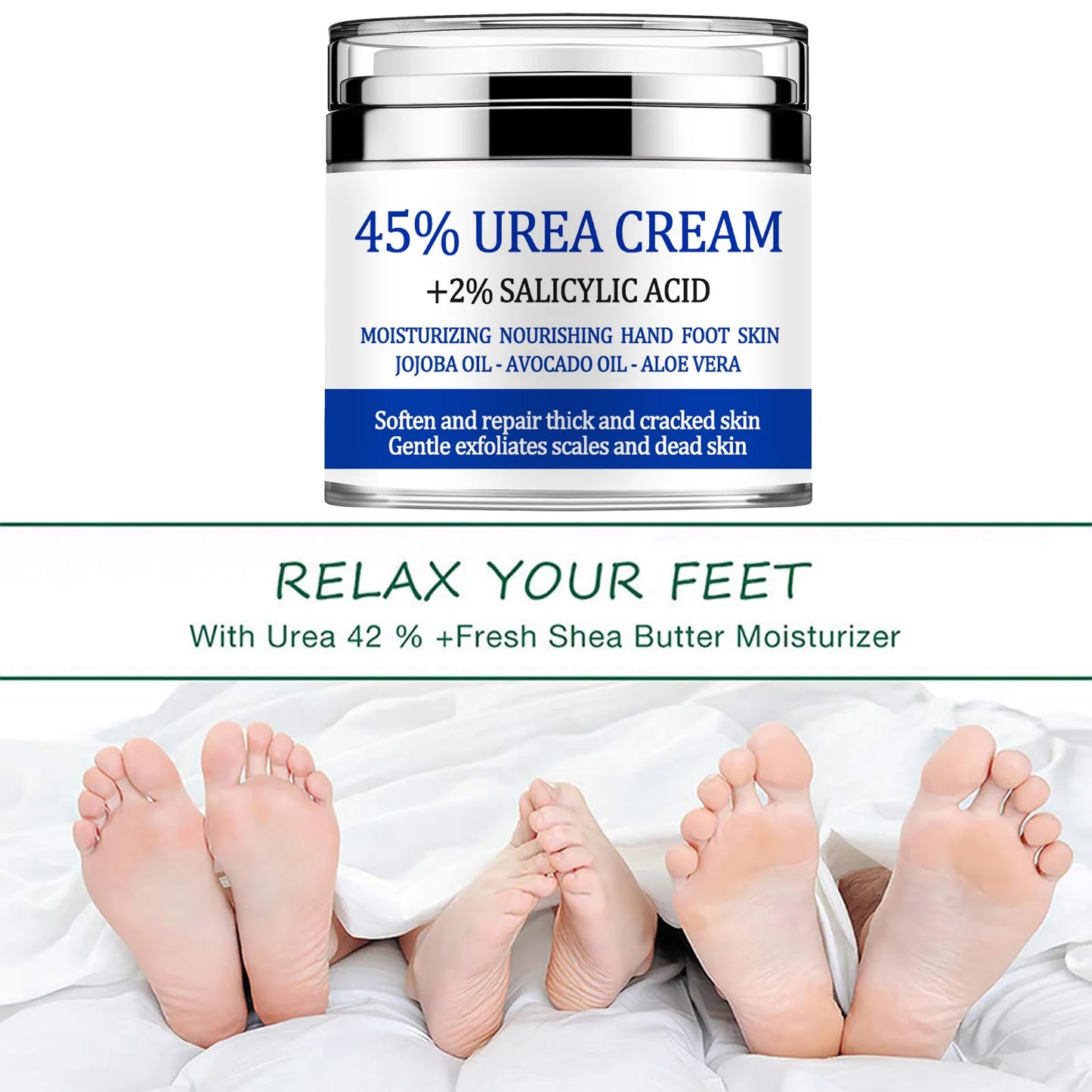 42% Urea Foot Cream for Dry, Cracked Heels