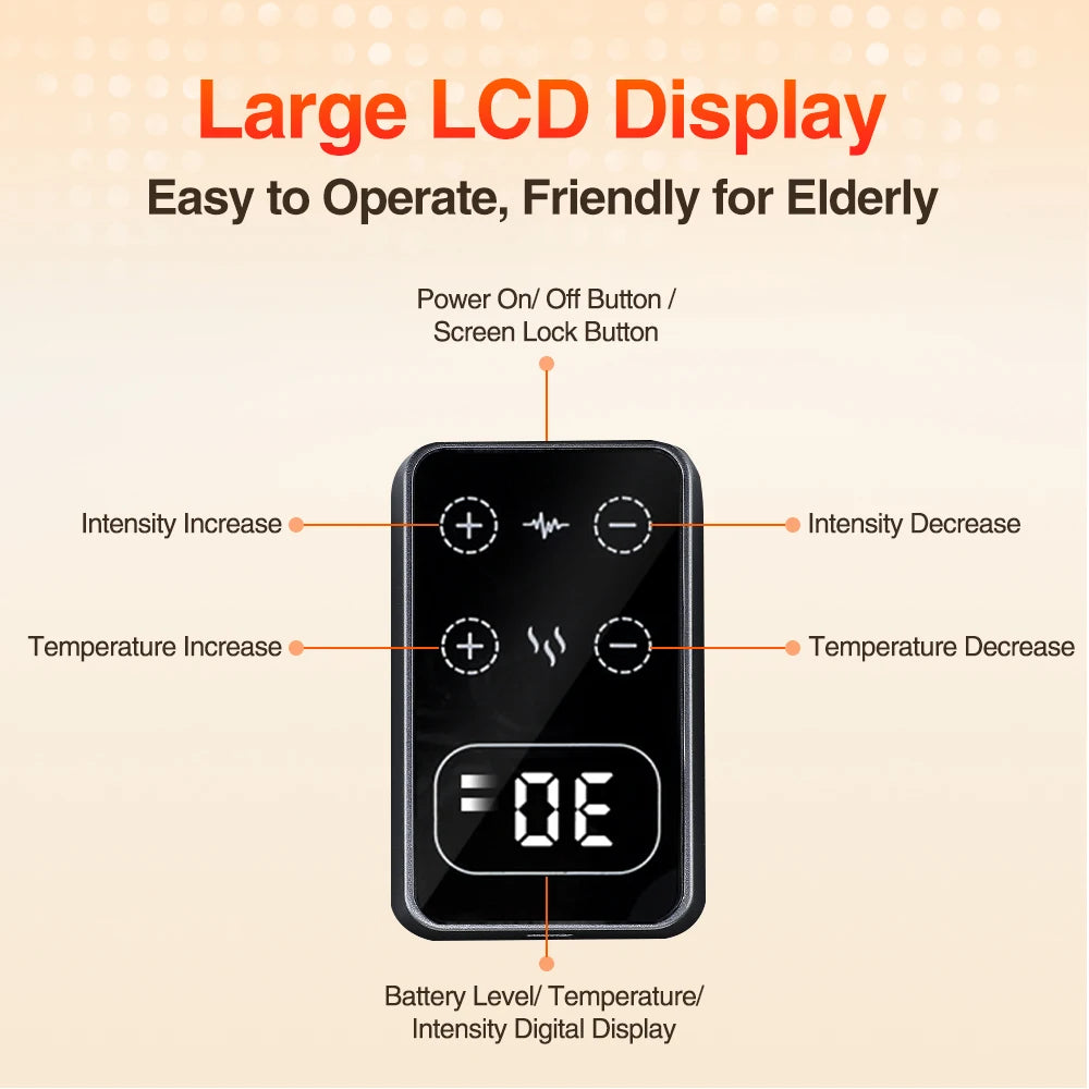 Eletric Knee Massager Heating Pad Vibration Wrap 5 Gears Heat Knee Massage Brace Rechargeable Knee Protector Relief Fatigue Pads