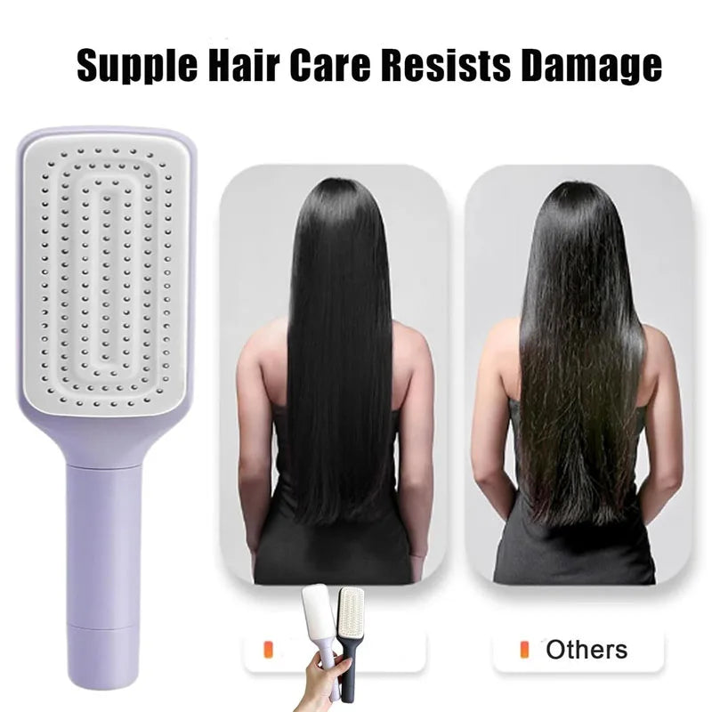 Self-Cleaning Hair & Scalp Massaging Brush