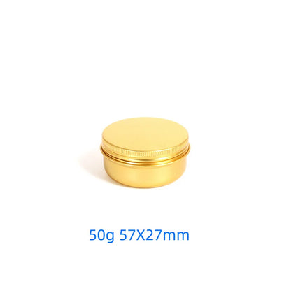 5 10 15 20 30 50 60g Empty Round Portable Aluminum Box Metal Tin Cans DIY Cream Refillable Silver Jar Tea Pot