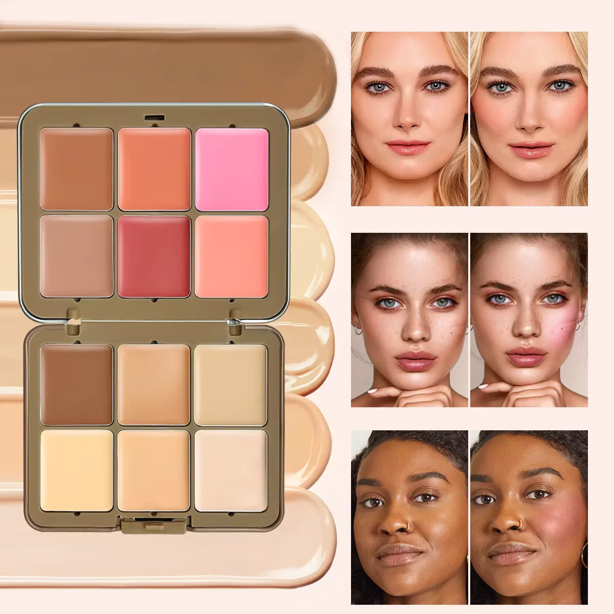 The Plum Blossom All-in-One Palette: Conceal, Brighten & Blush