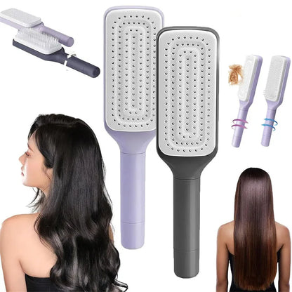 Self-Cleaning Hair & Scalp Massaging Brush