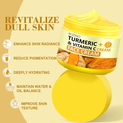 Glow Cream: A Powerful Blend of Turmeric, Vitamin C, Collagen & HA