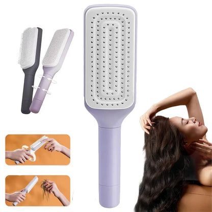 Self-Cleaning Hair & Scalp Massaging Brush