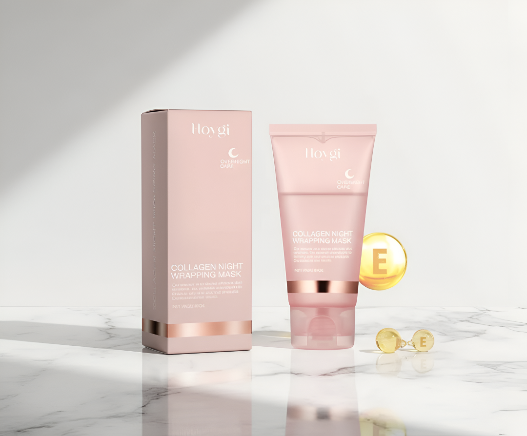 Collagen Overnight Wrapping Peel Off Facial Mask, Korean Collagen Night Wrapping Mask Deeply Hydrates Night Care Mask Cream 75ml